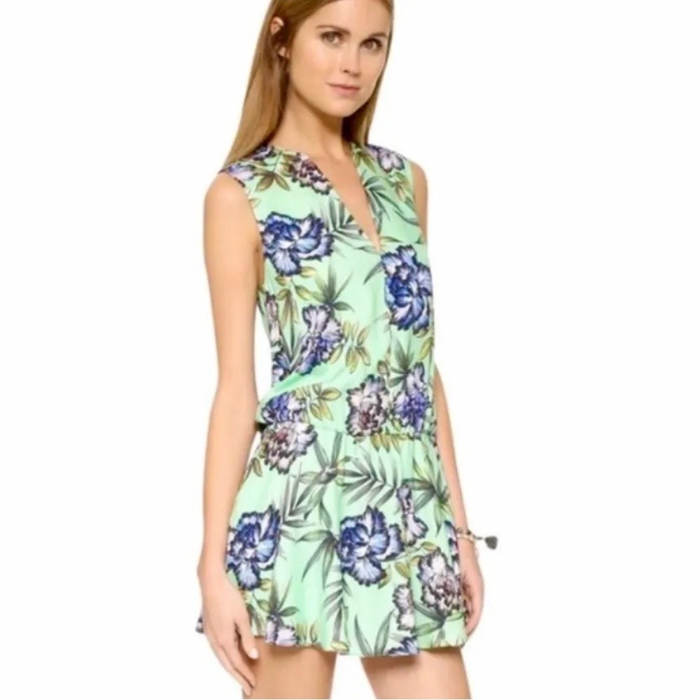 Alice + Olivia Brook Oasis Sleeveless Drop Waist Floral Mini-Dress Size 6